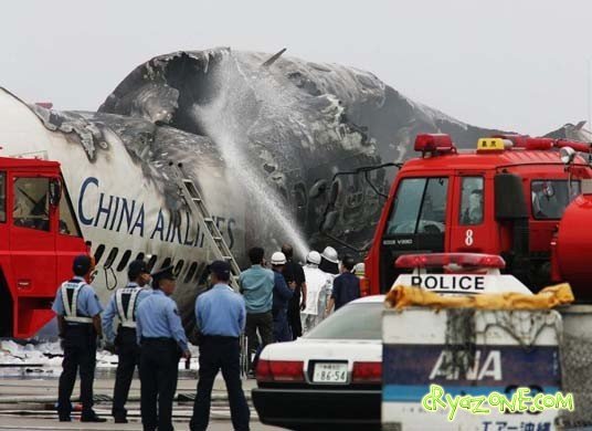 Сгорел китайский самолет