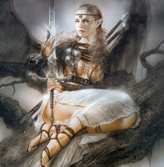 Боевые женщины и драконы от художника Luis Royo