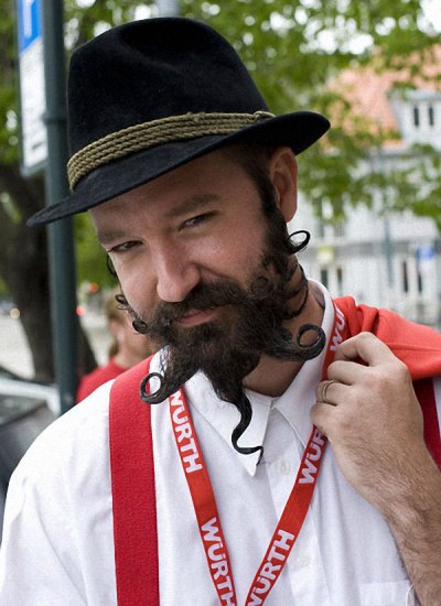 Фотографии усов и бород с чемпионата в Норвегии