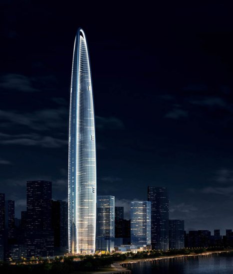 В Китае построят небоскреб высотой 606 метров