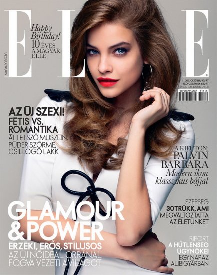 Фотосессия модели Барбары Пэлвин для журнала Elle (Венгрия)