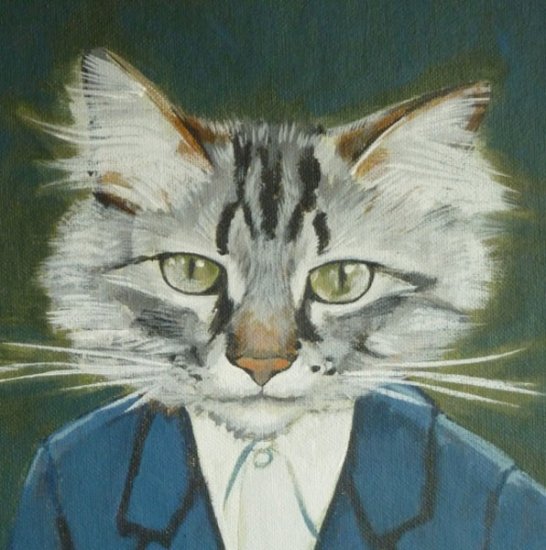 Нарисованные коты в одежде от художницы Heather Mattoon
