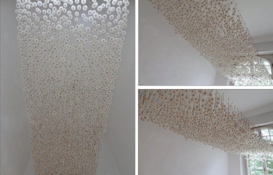 Креативный потолок из 2000 одуванчиков