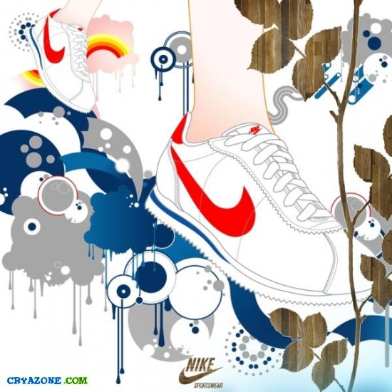 Рекламные рисунки Nike Sportswear